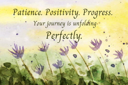 Patience. Positivity. Progress. Your Journey Is Unfolding Perfectly